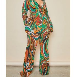 Brand new with tags! Chiffon pants and blazer set!